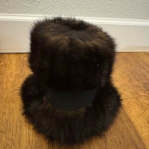 Women's Hat, Designed by Lora Vintage Mid-Century Fur by Lora